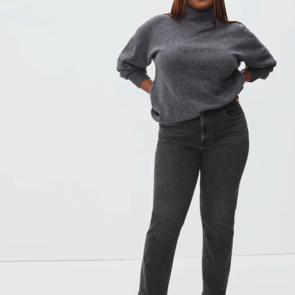 EVERLANE HIGH WAIST NEW THE CURVY 90s CHEEKY STRAIGHT CROP JEAN sz 30 Ankle - Picture 4 of 5